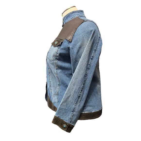 DG2 by Diane Gilman 1X Western Denim Jean Jacket - Picture 3 of 11
